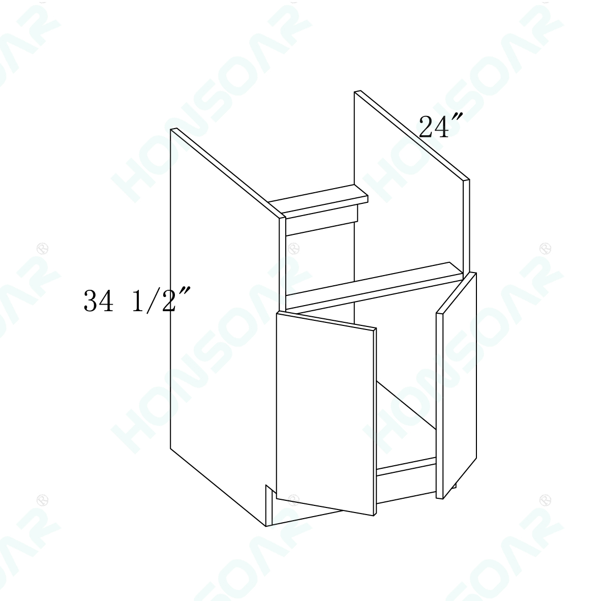 Sink Base Plywood Box 30