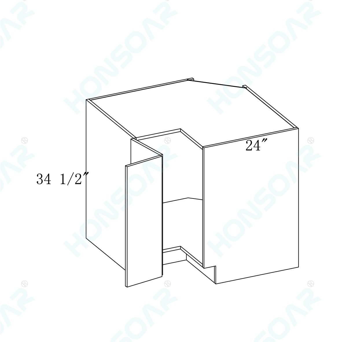 Base Lazy Susan cabinet Plywood Box 33